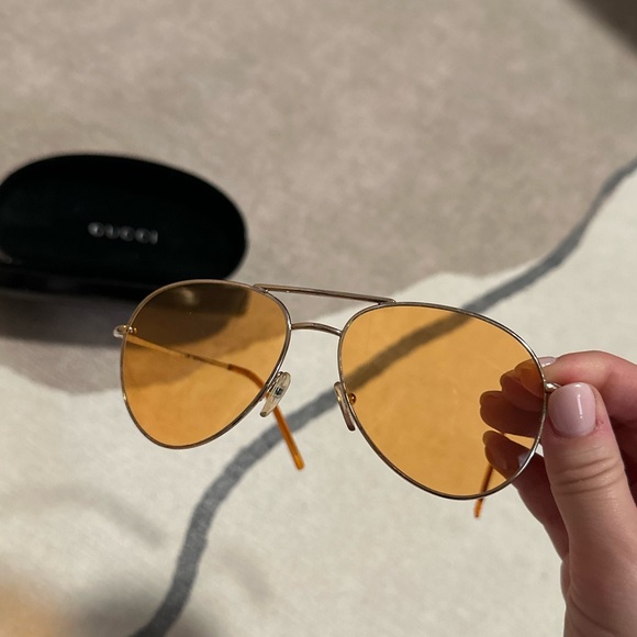 Gucci Accessories Gucci Orange Tinted Aviators Poshmark — free download